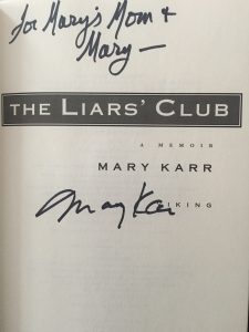 Mary Karr signature